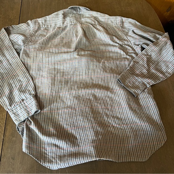 London Fog Outdoors Unlimited Mens Plaid Button Down Shirt Brown size Medium - Picture 9 of 11